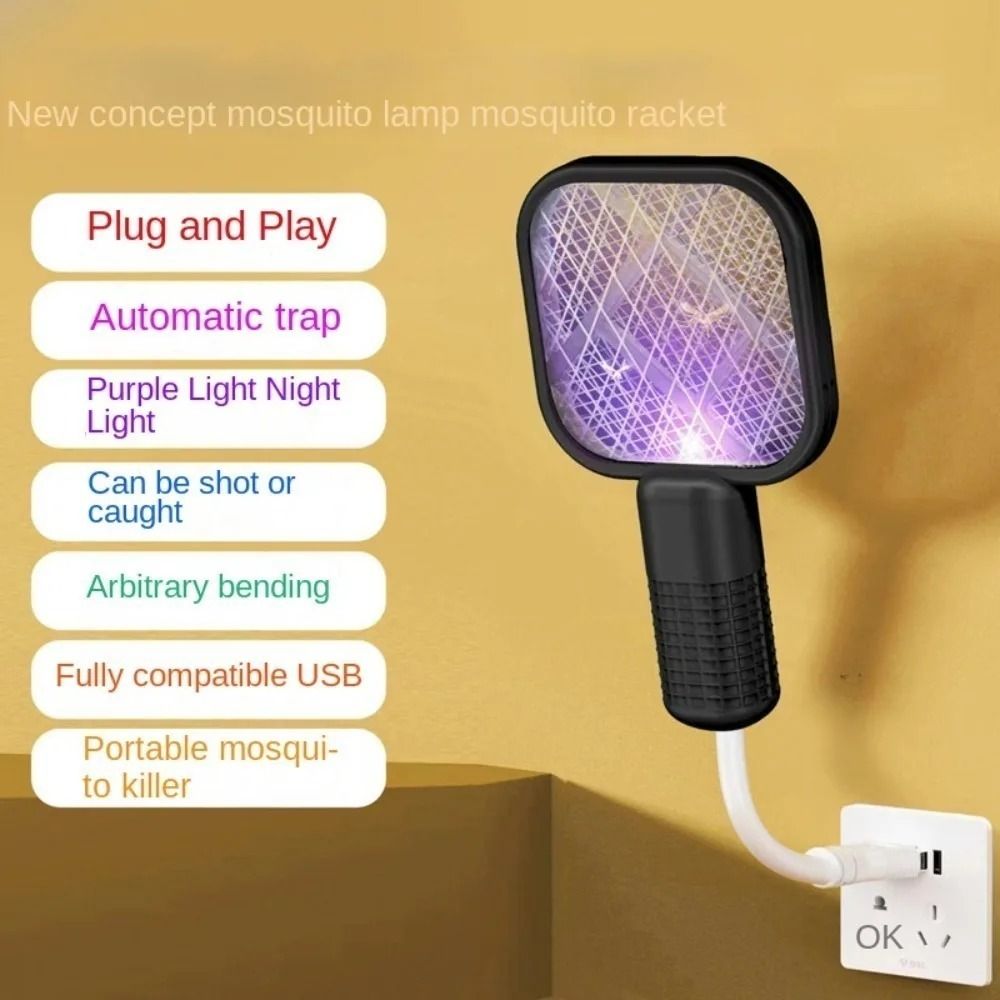 Duurzame USB Mug Swatter Val Elektrische Schok UV Licht Insect Racket Mini Draagbare Muggen Killer Lamp Thuis Outdoor
