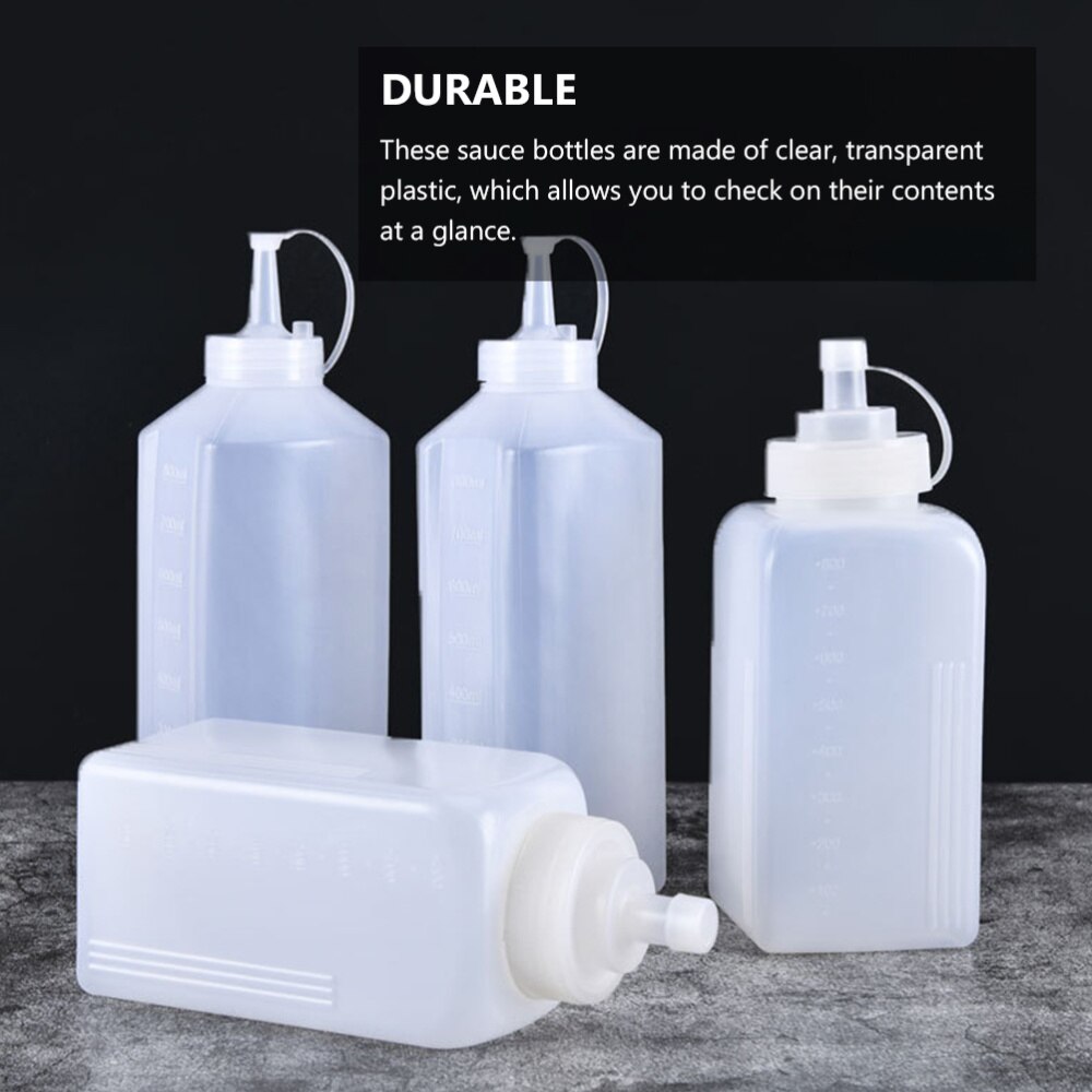 2 stk holdbar praktisk praktisk plastpresseflaske krydderedispensere sauceflasker til hjemmets restaurant