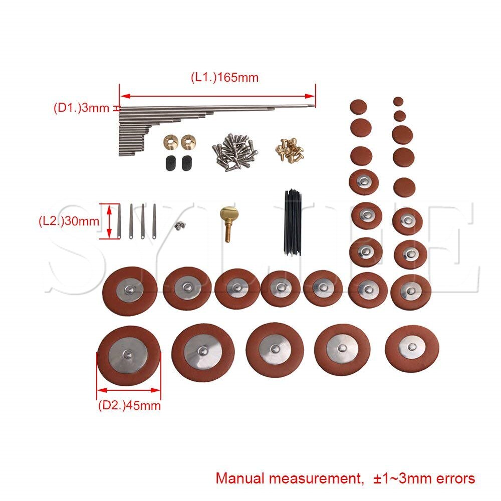 Diy Altsaxofoon Reparatie Onderdelen Onderhoud Kit Schroeven Set Lente Naald En 25 Stuks Sax Pads Type C