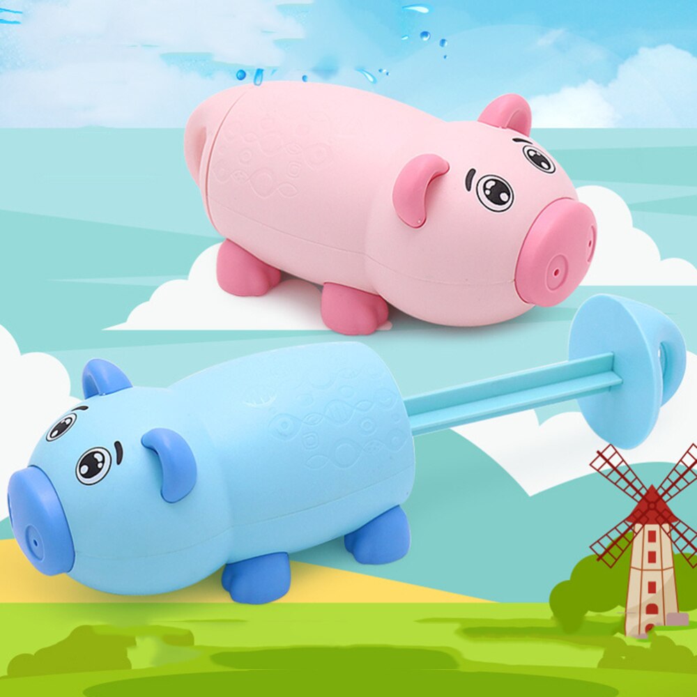 1Pc Lovely Pig Shaped Water Blaster Plastic Drawing Water Shooter Toy Summer Swimming Pool Beach Toy (Pink): Default Title