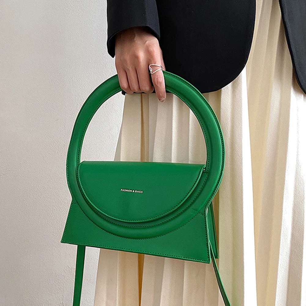 Dames ronde ring handtassen grote ronde tote leren schoudertas dames crossbody tassen boodschappentassen met handvat