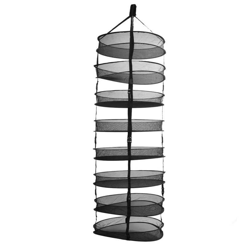 Collapsible Herb Drying Rack Save Space Lightweight Hanging Mesh Herb Drying Rack Efficient Vertical with Storage Bag for Tea