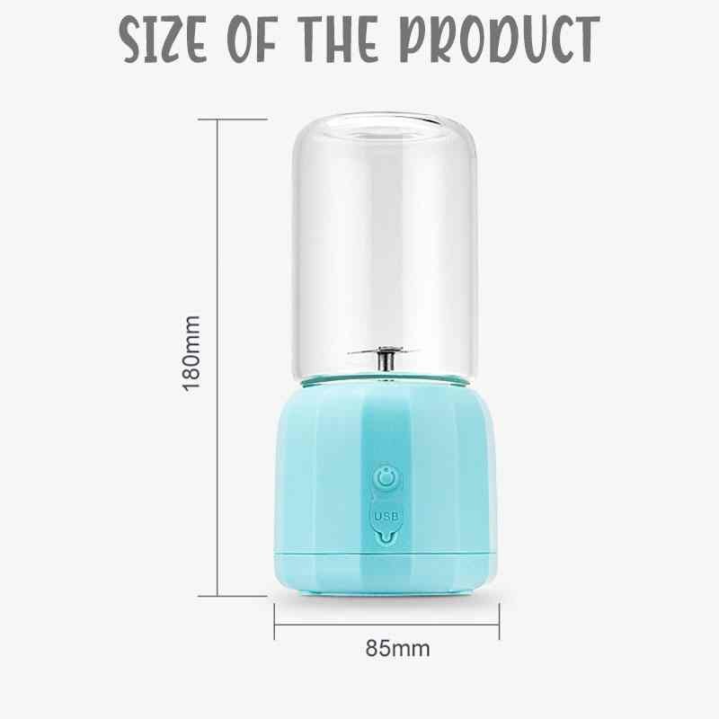 300ml 6 Blade Portable Blender USB Mixer Kitchen Electric Juicer Machine Smoothie Blender Food Processor Fruit Cup Juice Blender