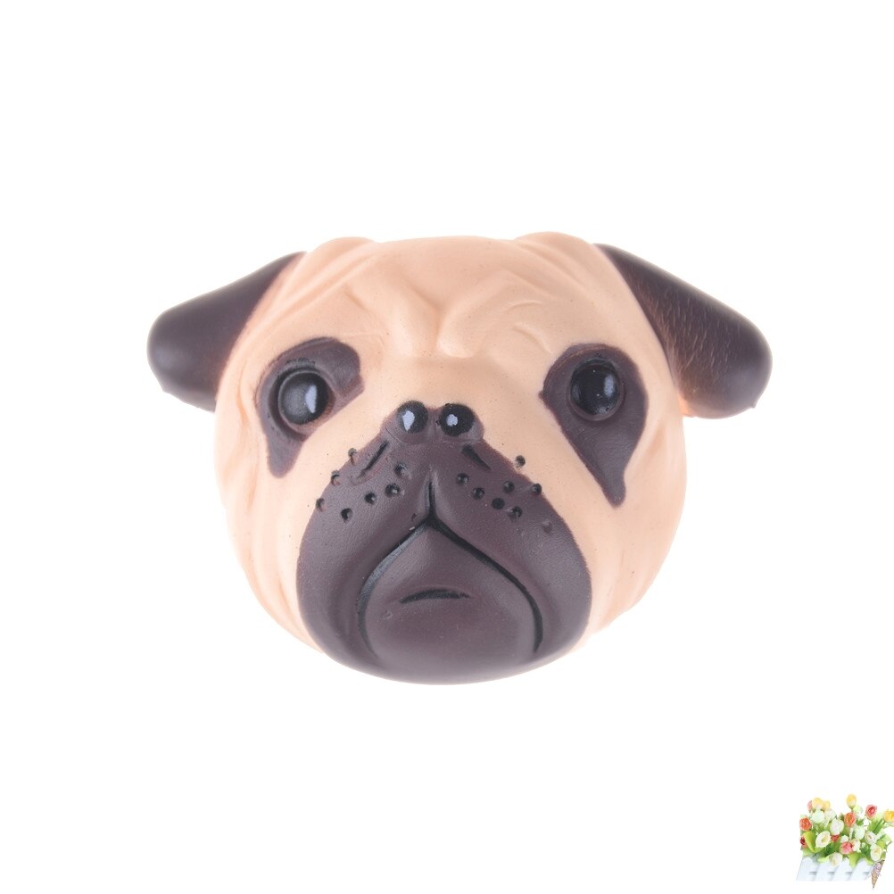 Apretar estirable cara de perro Pug Mini exprimidor Animal de curación juguetes blandos antiestrés de aumento lento