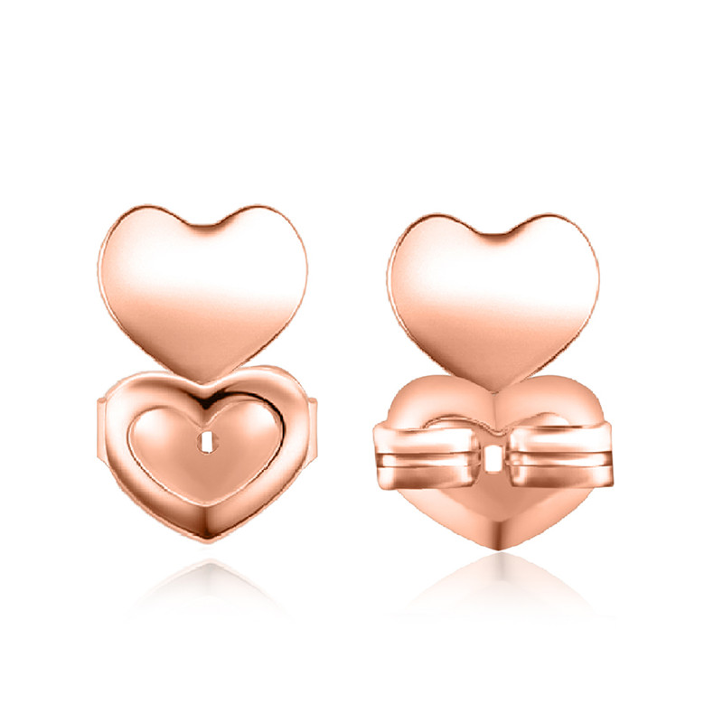 Neue magie herz schmetterling clover Ohrring lift Rücken Unterstützung Hypoallergen Ohrringe Lift Heber Passt Alle Post Ohrring: rose gold heart