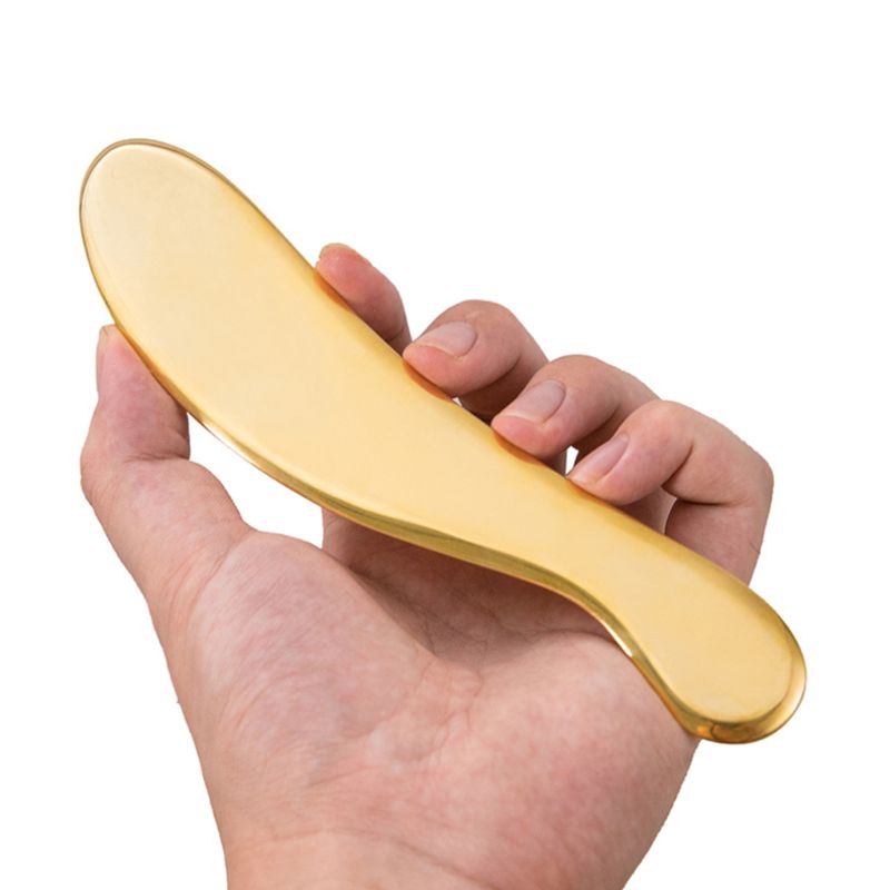 Koppar gua sha massageverktyg, fysioterapiverktyg mjukvävnadsterapi som används för rygg, ben, ansiktsbehandling, armar, nacke, axlar
