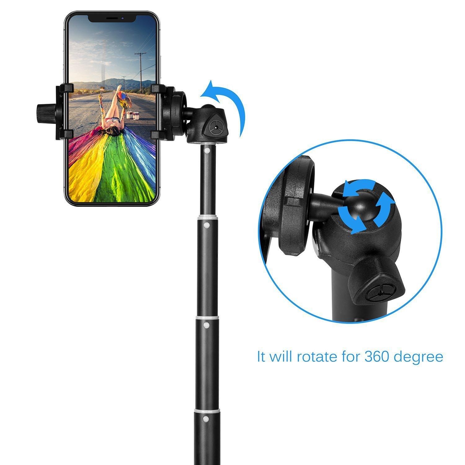 YUNTENG YT-9928 2-in-1 Mini Tripod Selfie Stick with Bluetooth Remote Control