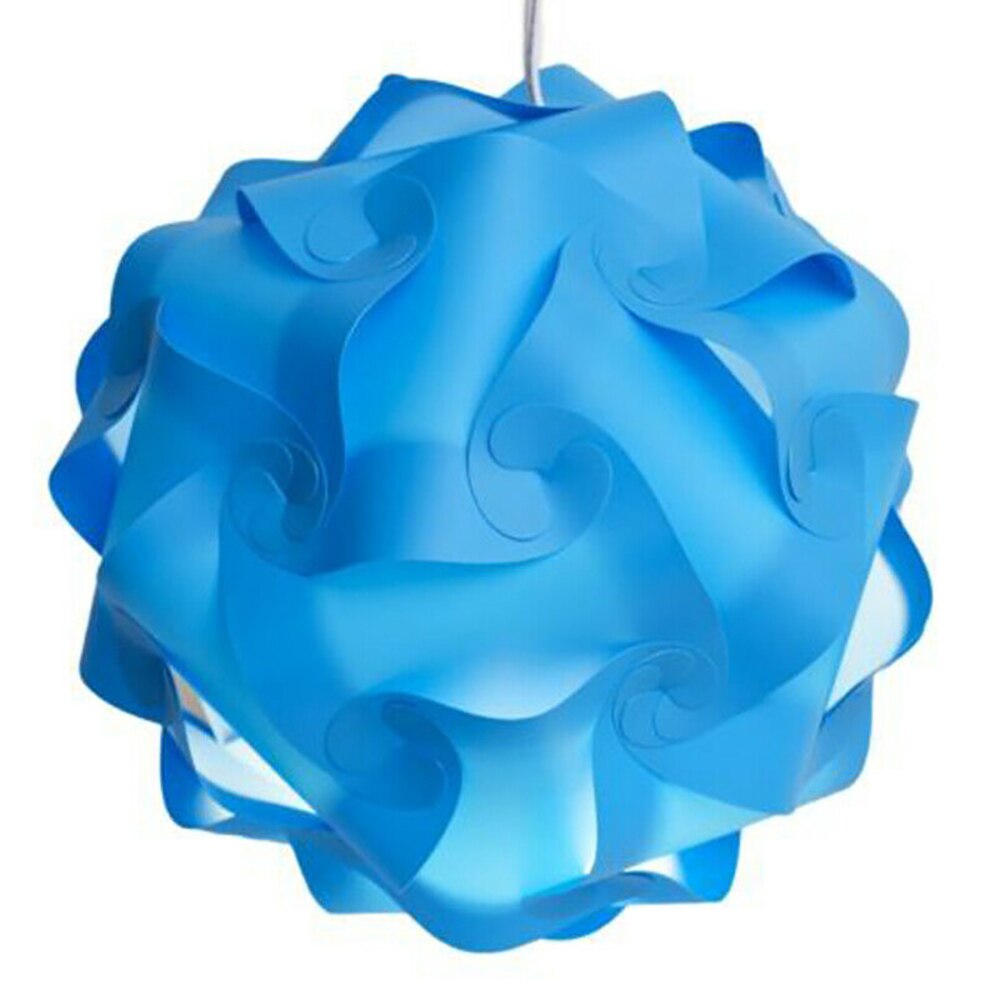 DIY Puzzle Light Lamp Shade 30 Pcs Elements Ceiling Lampshade Chandelier Pendant Lampshade Lamp Cover: Blue