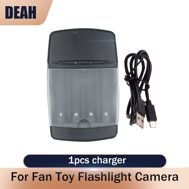 Batterie alcaline Rechargeable AA 1.5V 3000mAh + chargeur de batterie alcaline USB intelligent à 4 emplacements pour pile AA AAA 14500 10440 16340 10440: 1charger