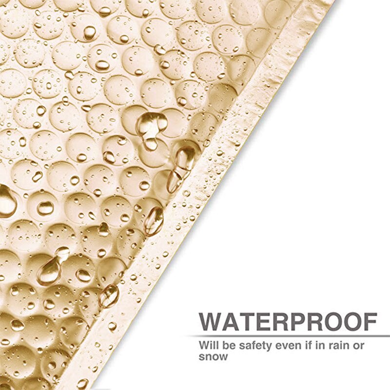 10PCS Metallic Bubble Mailer Envelopes Padded Mailing Bag Self Sealing Foam Foil Courier Bag Waterproof Bubble Bags