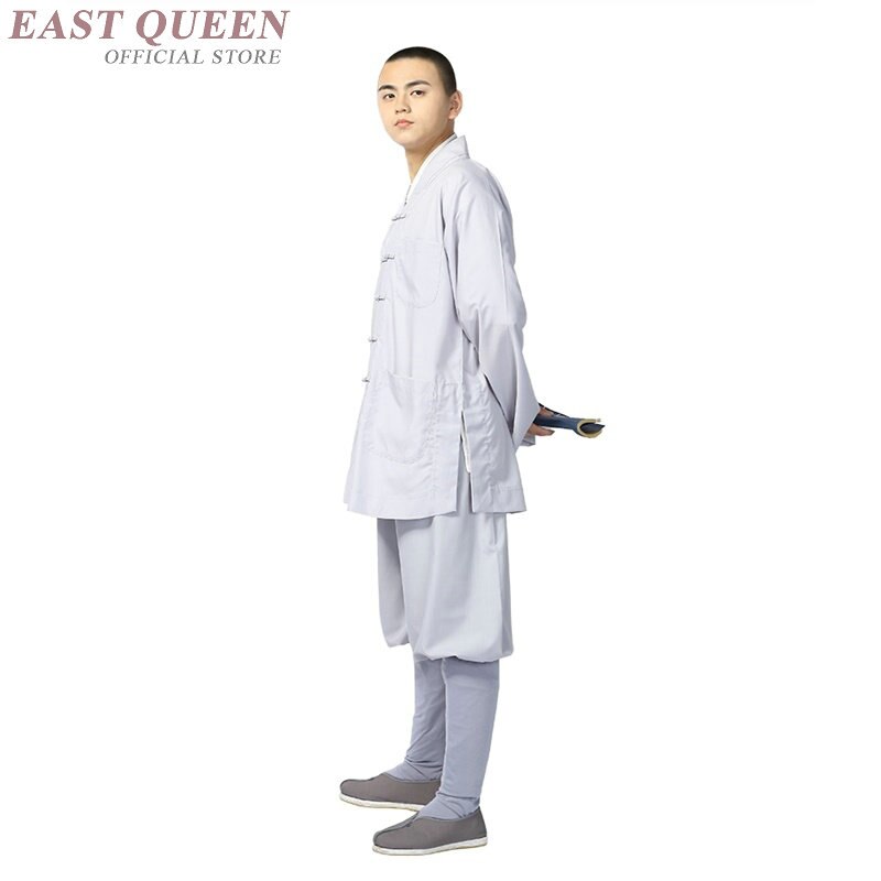 Boeddhistische monnik gewaden kleding kostuum shaolin monnik kleding boeddhistische monnik kleding uniform meditatie kleding KK2221 Y