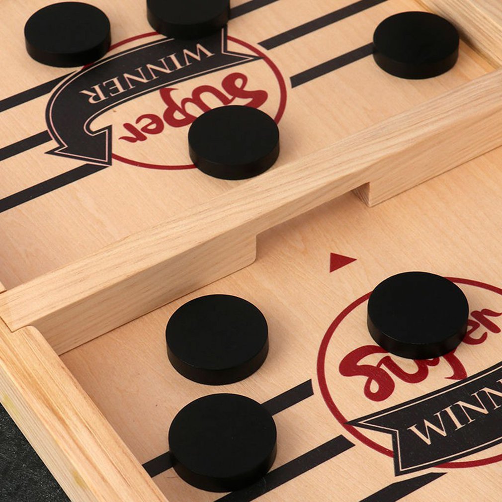 Trähockeyspel barns lätta och kompakta hockeyspel i trä perfekt för alla typer av fester
