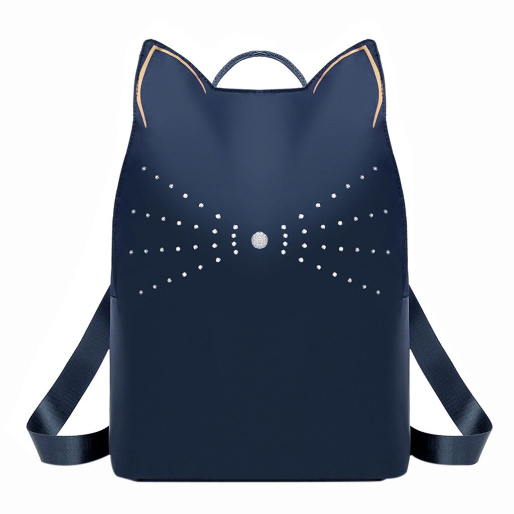 2020 meninas gato orelha ombro mochilas mulheres grande capacidade saco de escola bonito mochilas para adolescentes meninas portátil mochila: B