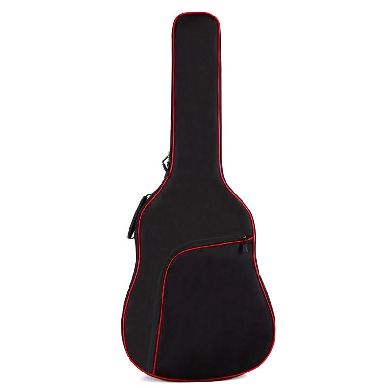 Funda de guitarra acústica clásica de 41 pulgadas, gruesa, de Balladry, con cadena de acero, funda de guitarra, accesorios para mochila: Red