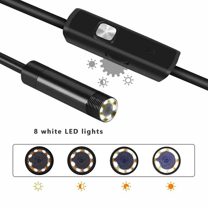1080p 3 in1 Endoskop kamera 720p Kanal industrielle Rohrleitung Auto Inspektion endoskopisch 8mm für USB PC Android Typ c