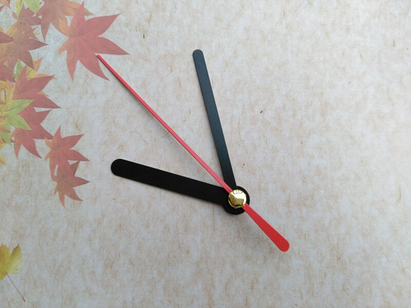 50Sets Metal Arms Black Hour Minute With Red Seocnd Short Hands From Chinese