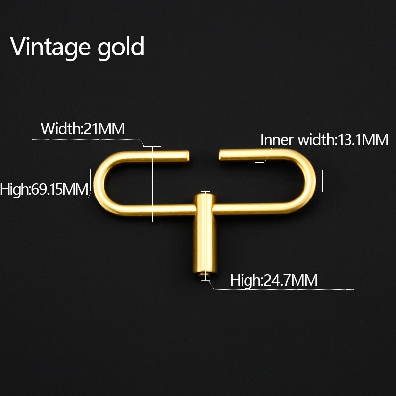 Bamader ketting verkorten of verlengen verstelgesp voor handtas kettingriem tas verstelbare metalen gespen hardware accessoires: Vintage goud