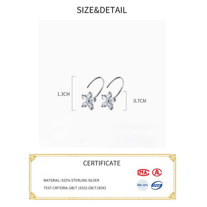 La Monada étoile lune minimaliste 925 en argent Sterling boucles d'oreilles pour femmes cerceaux femme boucles d'oreilles en argent Sterling 925 réel cerceaux argent