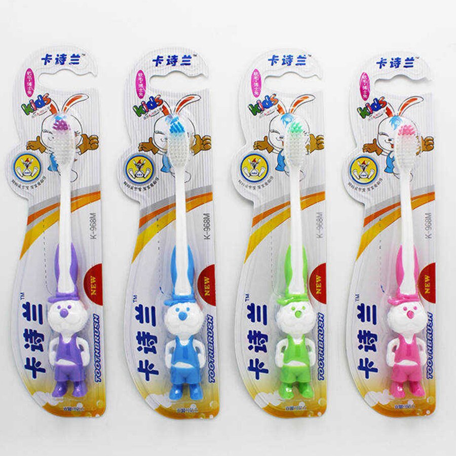 4pcs/lot Children Cartoon Tooth brush Baby Girls Boys Deciduous Tooth Training Brush Kids Teeth Cleaning Super Soft Baby Device