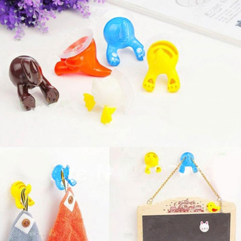beau dessin animé Animal queue forme ventouse cuisine salle de bain mur crochet forte ventouse