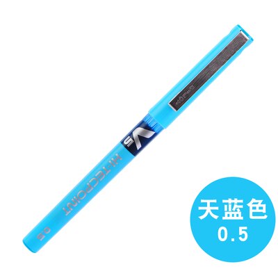 Japan papirvarer pilot bx -v5 0.5mm straight pen stor kapacitet farve blæk kuglepen skole forsyninger: Himmelblå