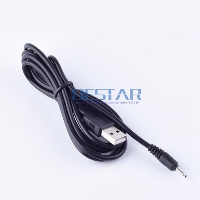Enchufe de alimentación CC negro conector de barril de carga, Cable de alimentación de carga, adaptadores de 1m, 2A, USB A DC 2,0mm x 0,6mm 5 voltios CC 2,0x0,6mm