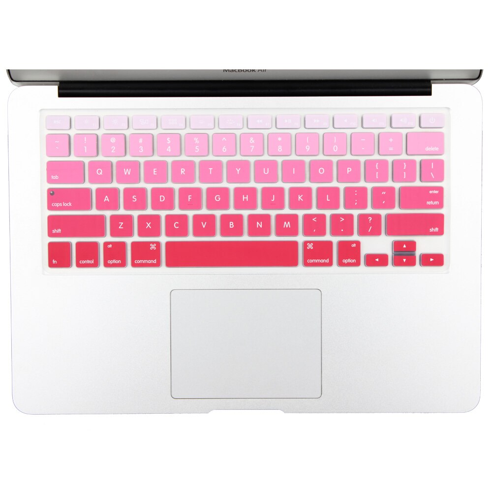 US Version Gradient Colors keyboard cover for macbook pro 13'' 15'' retina air 13 English rainbow cover keyboard Skin protector: 6