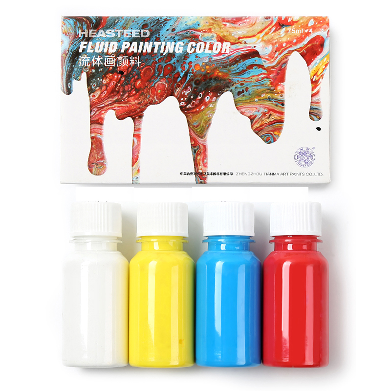 75ml pigment akrylmaling sæt kunst flydende akryl maling til maling håndværk hældning medium lærred til maleri olie tegning diy: E