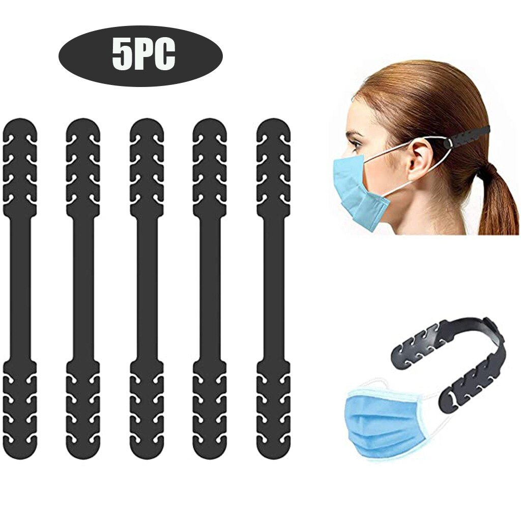 Salvaorejas de silicona antideslizantes ajustables para Mascarillas, gancho de extensión para tapabocas, 5 unidades, d7