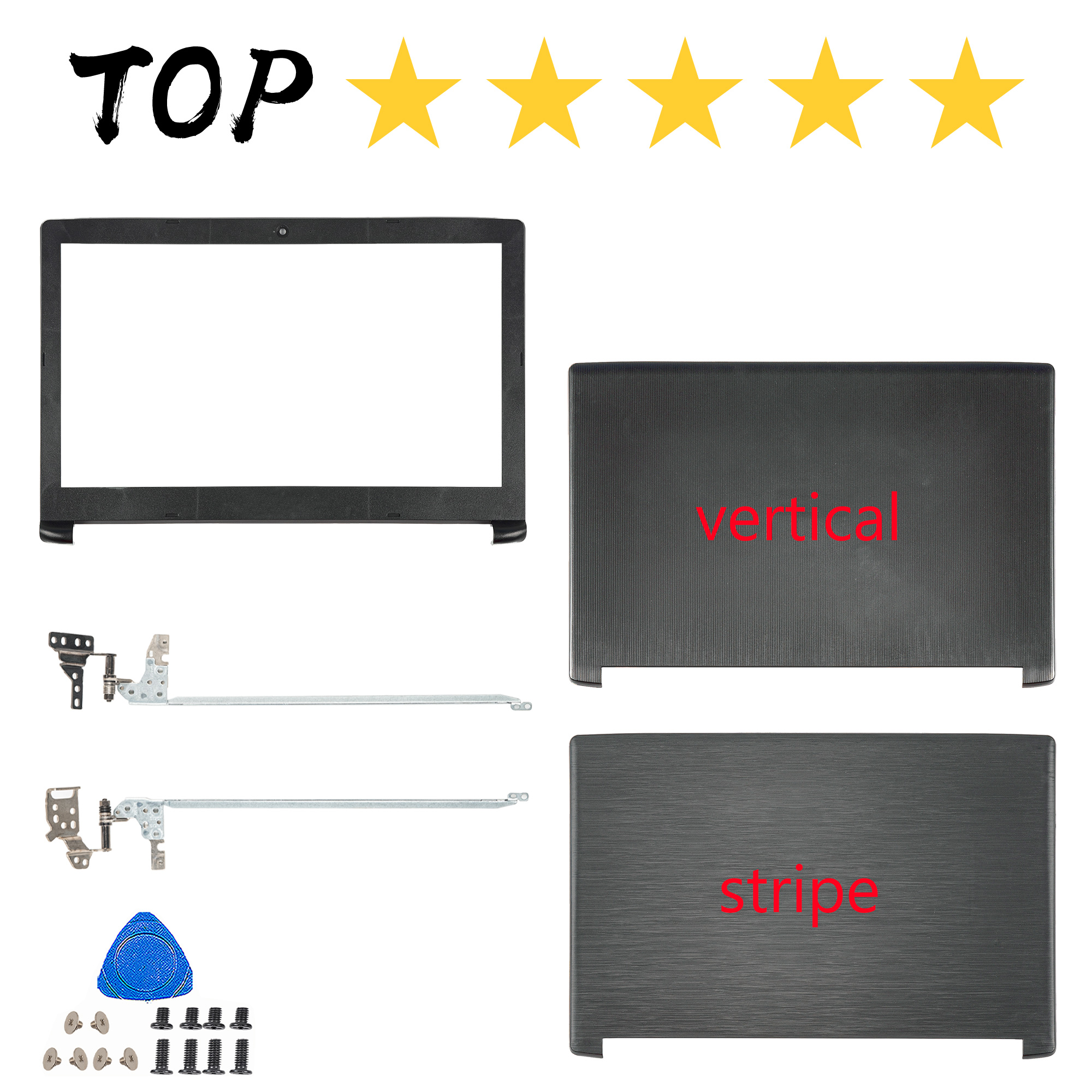 Coque Arrière + Lunette + Charnières Pour Acer A515-51/G A315-33 - Pièce De Remplacement Neuve