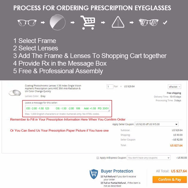 Optical Prescription 1.74 Single Vision Aspheric Prescription Optical Lenses for myopia Presbyopia Astagmatism Spectacles Lenses