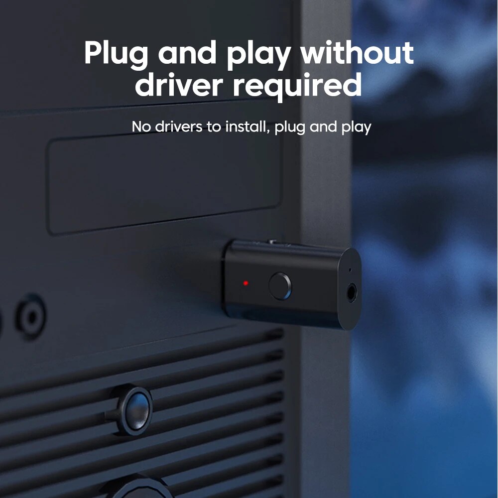 USB Wireless Bluetooth Adapter 5.3 Transmitter Receiver AUX 3.5mm Audio Adapter For Home Car Music System USB Aux Music