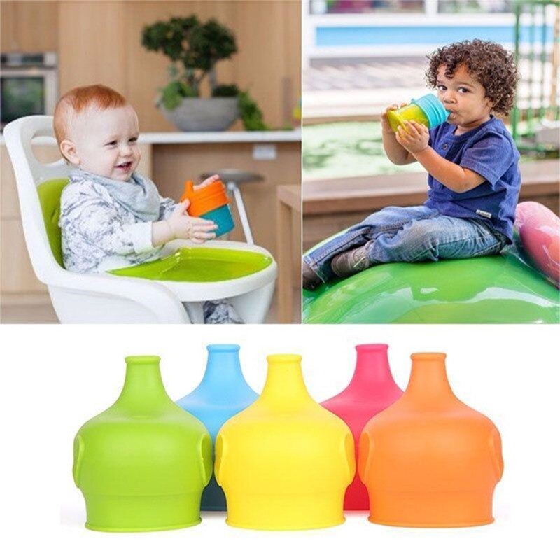 Baby vand kop dæksel låg elefant billede covers børn øvelse vand absorption kop sæt børn anti-skoldning forsyninger