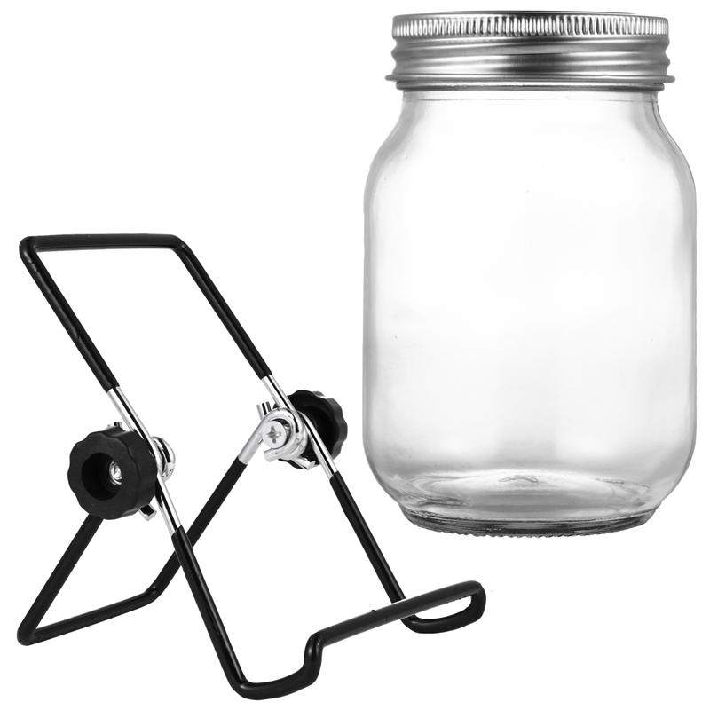 Juego de germinador de cristal práctico para jardín y cocina, tarro de albañil con boquilla ancha, juego de germinador de semillas, 1 unidad