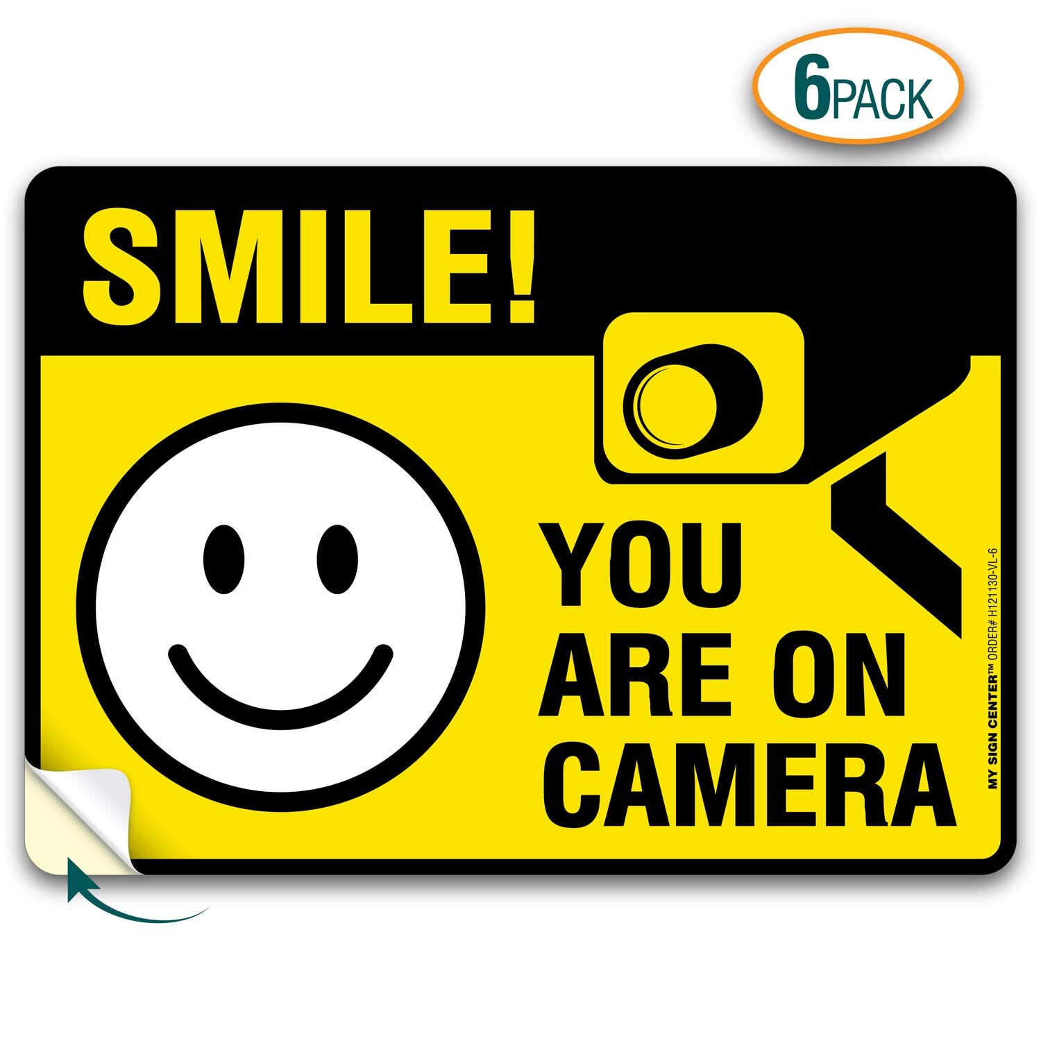 Voor X6 Glimlach Je Op Camera Sticker, Premium 4 Mil Zelfklevende Vinyl Sticker, indoor En Outdoor Gebruik, 2.5 "X 3.5"