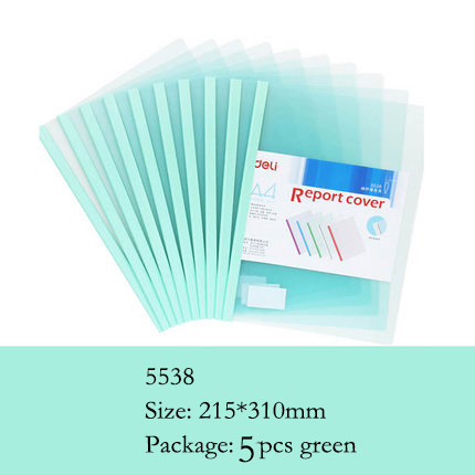 Deli 10pcs/set report cover opaque document clamp Triangle match the transparent sheet colorful light and flexible cover clamps