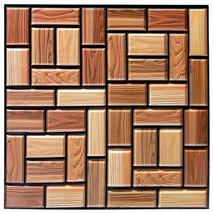 Stiff pvc self-adhesive wall stickers retro simulation brick environmental protection material 3d stereo wallpaper: Black