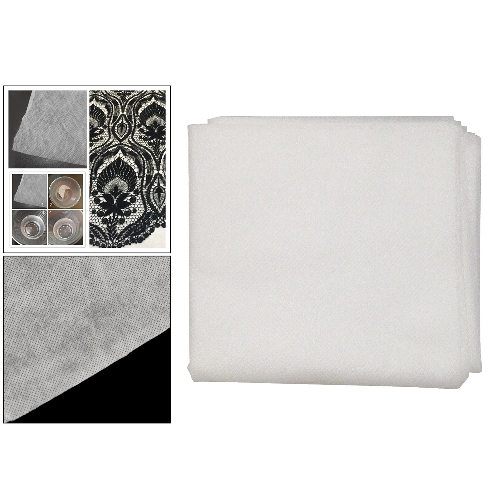 5Pcs 20Cm Stof Transfer Papier Water Oplosbare Borduurwerk Stabilizer Topping