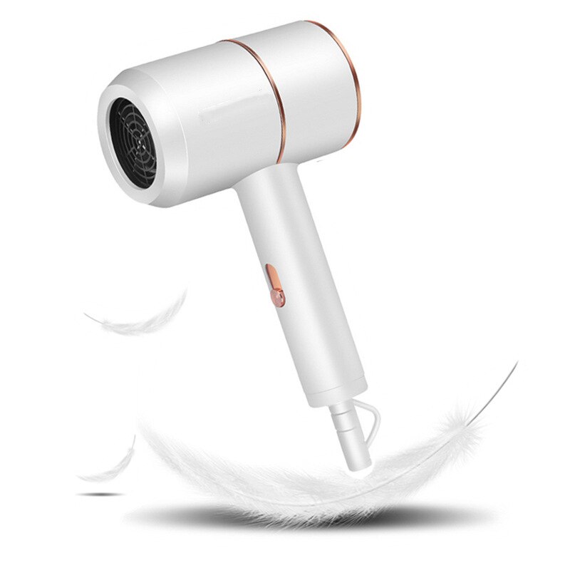 Mini-föhn negatieve ionen haarverzorging en koude wind professionele snel drogende thuis draagbare föhn diffuser: Wit / Ons
