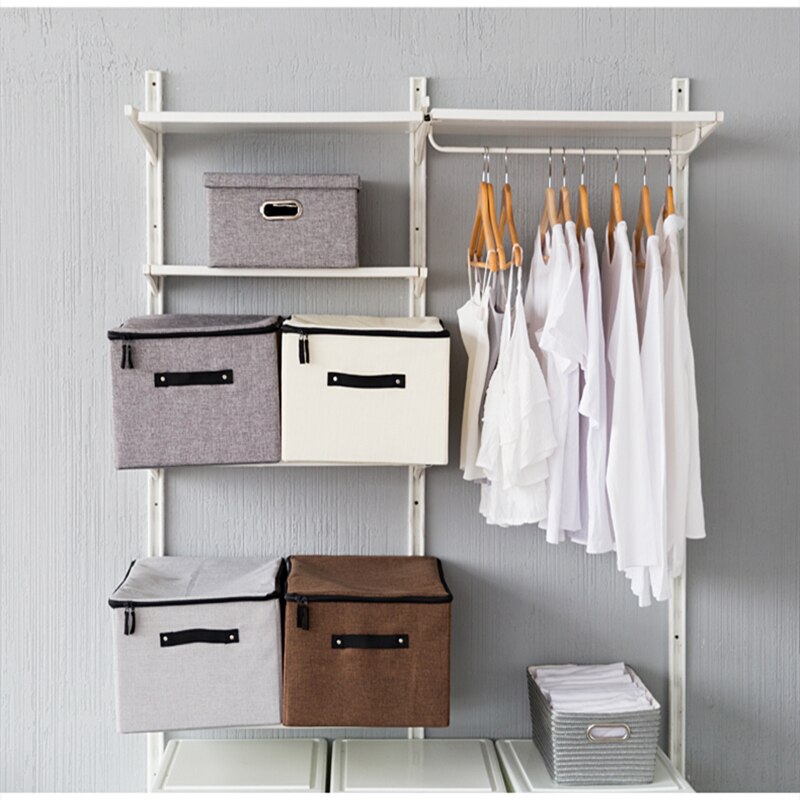 Linne bomull kläder arrangör underkläder bh strumpor garderob arrangör garderob förvaringslåda blixtlås underkläder låda låda arrangör