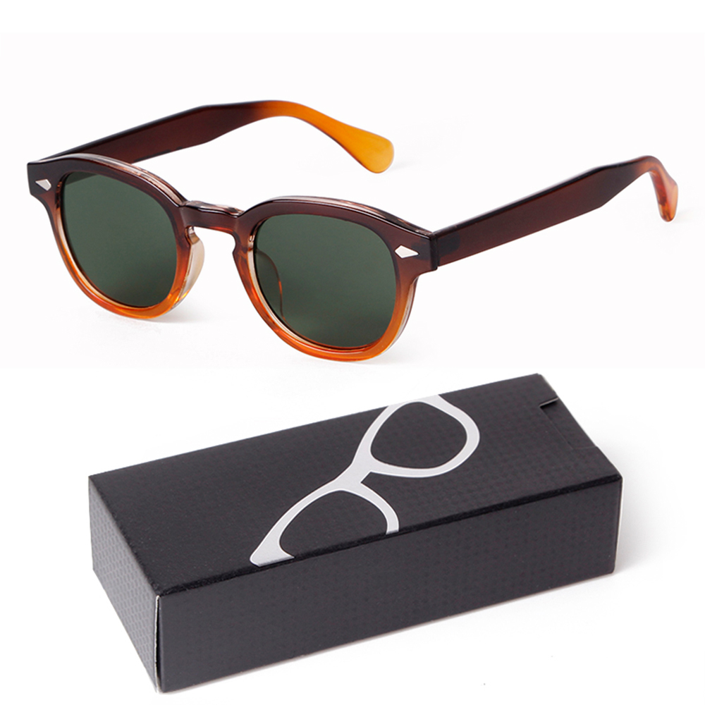 Farbverlauf Blau Kleine Runde Sonnenbrille für Frauen Männer Jahrgang Schildkröte Quadrat Sonnenbrille Lunettes De Soleil