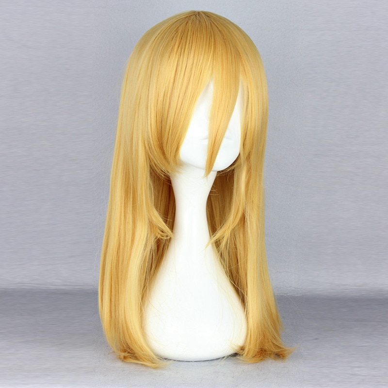 Your Style-Peluca de cabello sintético para mujer, pelo Natural liso de longitud media, color amarillo, negro, marrón y rosa, fibra de alta temperatura