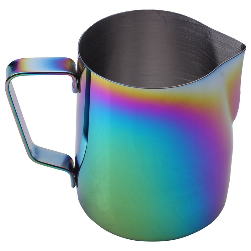Melkekanne rustfritt stål skumming krukke trekke blomsterkopp kaffe melkeskummer latte Kunst melkeskum verktøy kaffetrakter: 350ml
