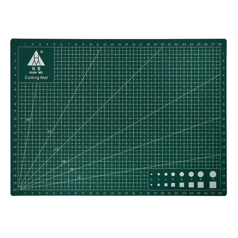 A3 A4 5 PVC Cutting Mat Workbench Patchwork Cut Pad Sewing Manual DIY Knife Engraving Leather Cutting Board Single Side Underlay: A4-green