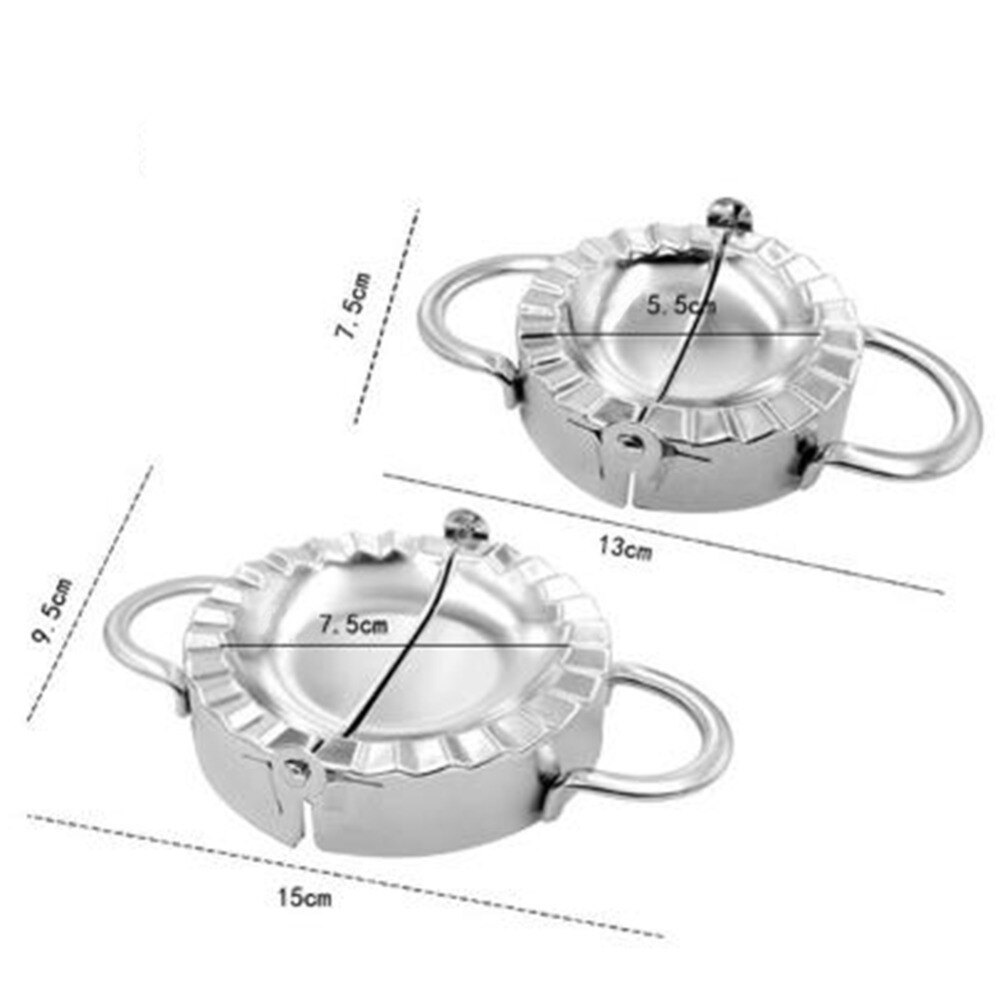 Stor dumpling mögel ravioli deg bakverk verktyg cutter paj rostfritt stål dumpling maker mögel kök verktyg matlagning spis form