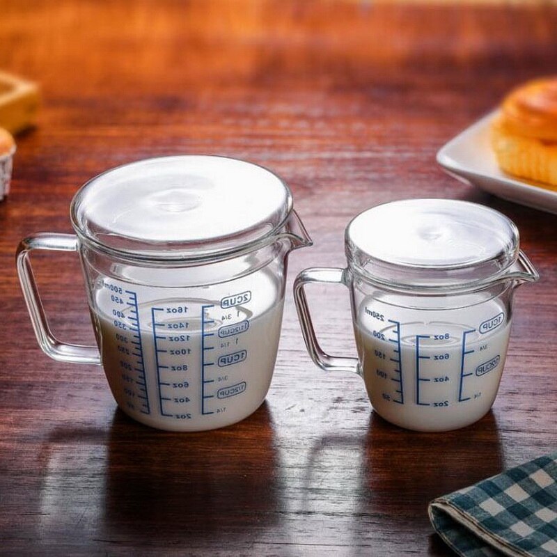 Heat-resistant glass measuring milk cup microwave heating espresso measuring cup baking kitchen scales measure cup