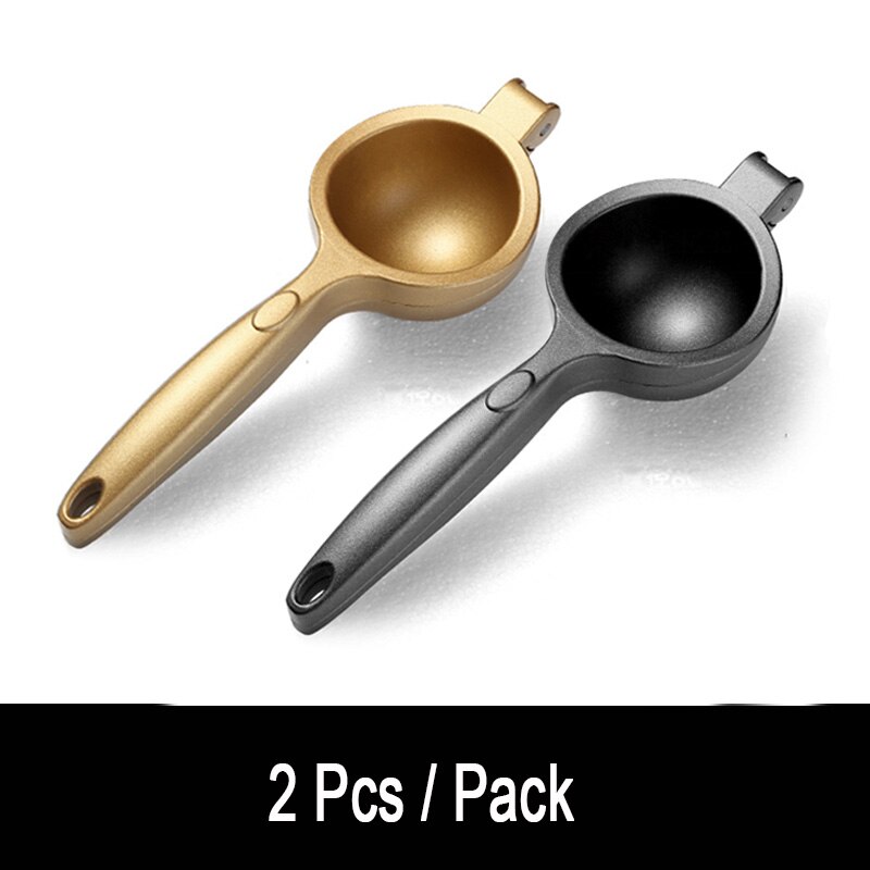 Handmatige Citruspers Hand Citruspers Citroen Fruit Juicer Citrus Persmachine Roestvrijstalen Keuken Accessoires Voor Thuis: Gold Black 2 pcs