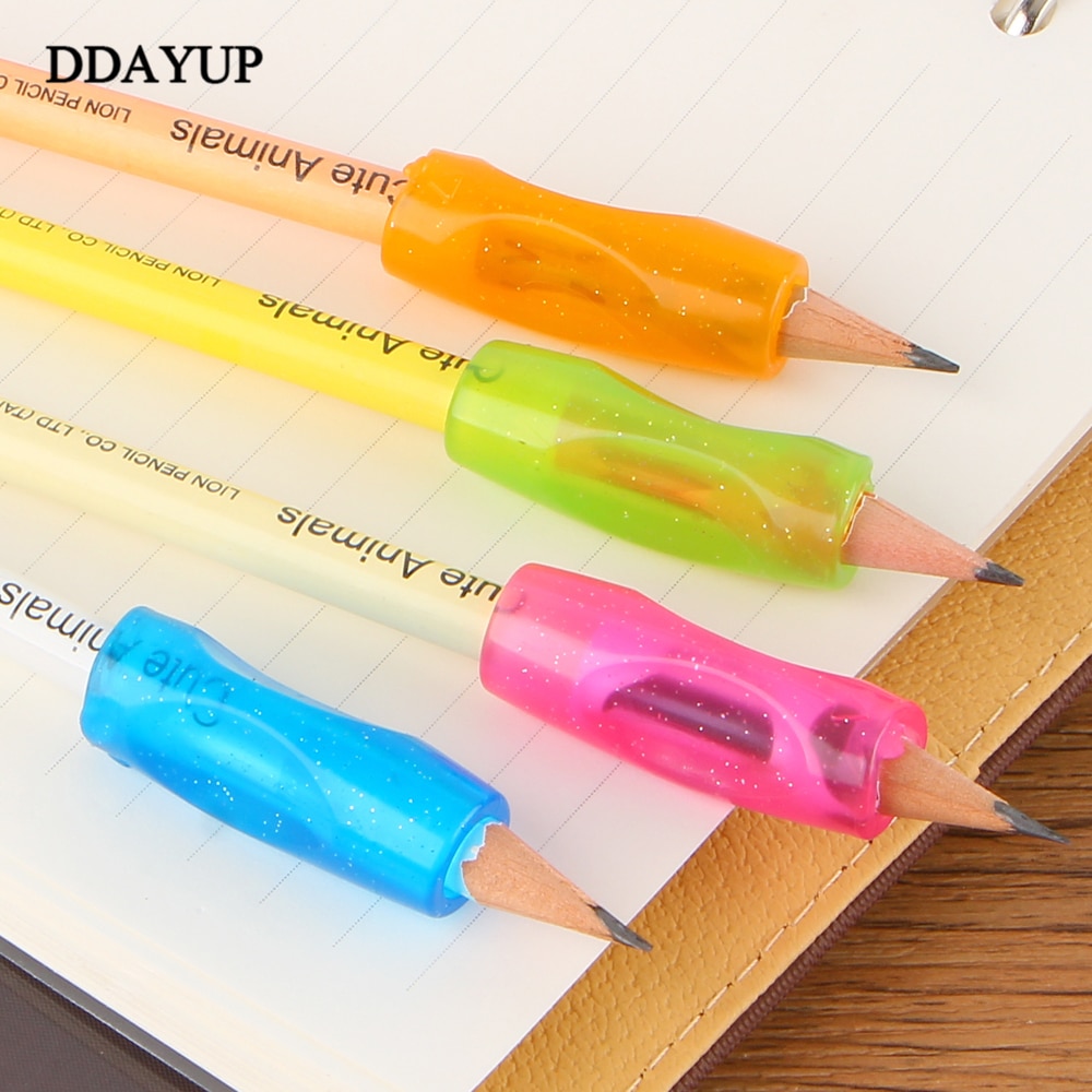 4pcs/bag Thumb Cover Children Students Stationery Pencil Holding Practise Device For Correcting Pen Holder Postures Grip
