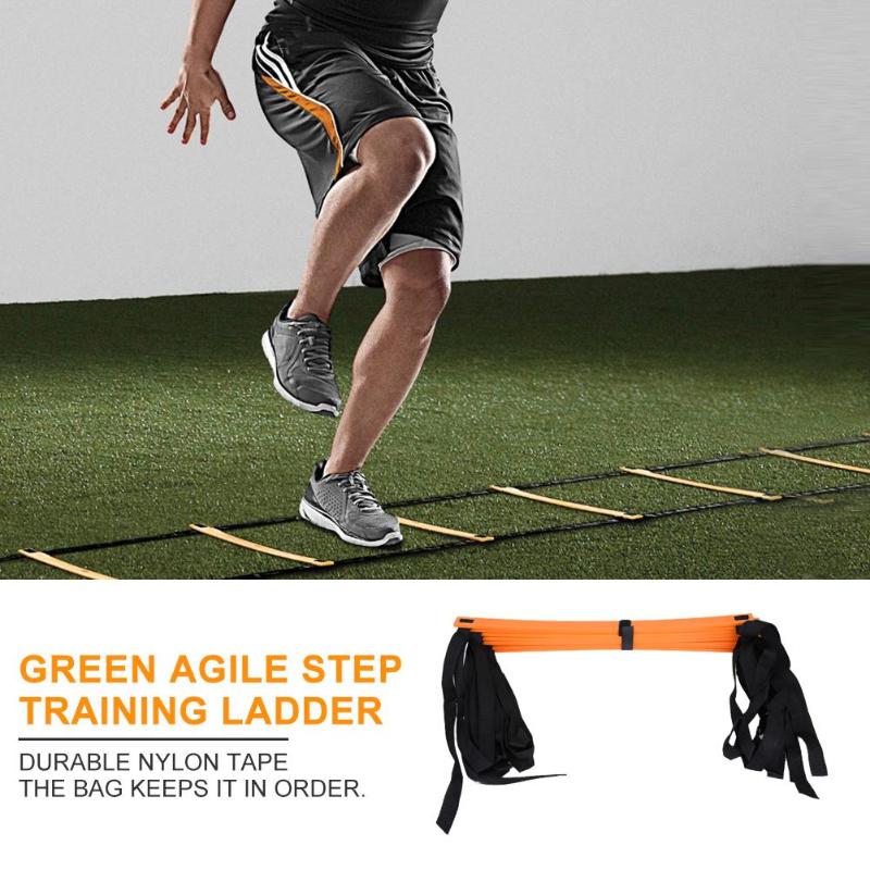 6/7/8/12/14 sprosse Nylon Riemen Agilität Leiter Treppen FußBall FußBall Geschwindigkeit Sport treppe Leiter Sport Ausrügestochen