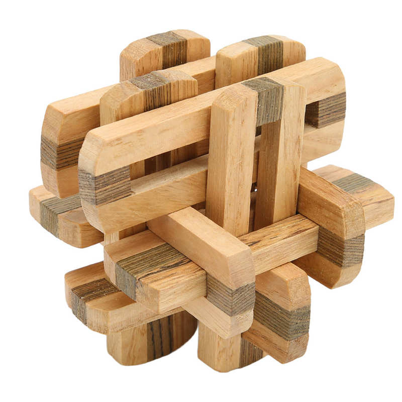 Wooden Unlock Interlock Toy Logical Thinking Wooden Interlocking Puzzles for Elderly for Home Play
